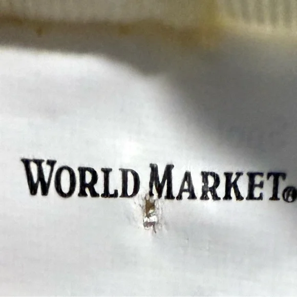 World Market Wide Brim Straw Hat with Blue‎ Trim and Bow With Button Style - Picture 12 of 15